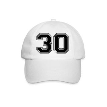 30_Nummer_30_(s31) - Baseballkappe - Weiß/Weiß - Vorne