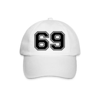 69_Nummer_69_s31 - Baseballkappe - Weiß/Weiß - Vorne