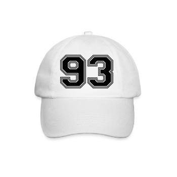93_number_93_(s31) - Baseball Cap - white/white - Front