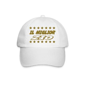 Il miglior zio 222 - Baseball Cap - white/white - Front