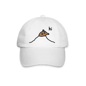 Maulwurf Maulwurfhügel - V2 - Baseballkappe - Weiß/Weiß - Vorne