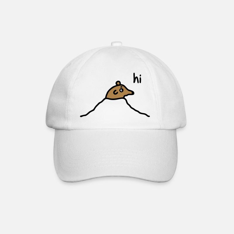 Maulwurf Maulwurfhügel - V2 - Baseballkappe - Weiß/Weiß