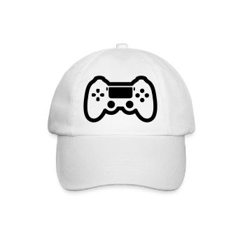 gamer - Baseball Cap - white/white - Front