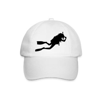 diving Taucher - Baseballkappe - Weiß/Weiß - Vorne