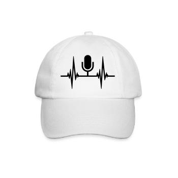 Puls Herzschlag Mikrofon - Baseballkappe - Weiß/Weiß - Vorne