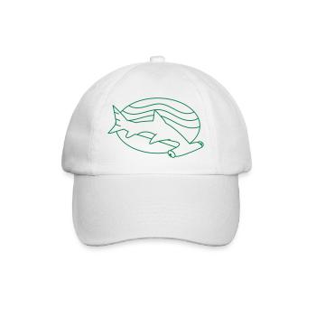 hammerhead in the ocean waves - Baseball Cap - white/white - Front