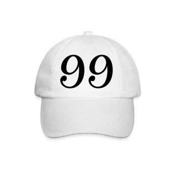 99 - Baseballkappe - Weiß/Weiß - Vorne