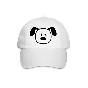 Dog Face Small Happy Pet Head Cute - Baseball Cap - white/white - Front