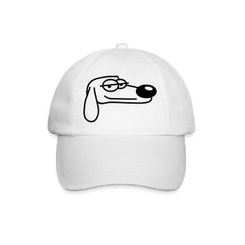 Dog Looks Cool Relaxed Look Guy Chill Dude - Baseball Cap - white/white - Front