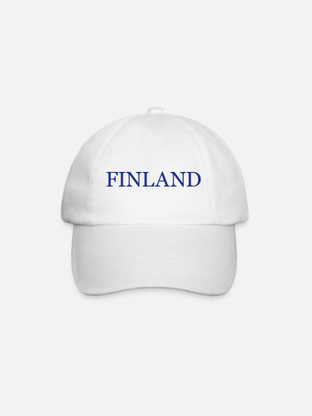Finnland - Baseballkappe - Weiß/Weiß