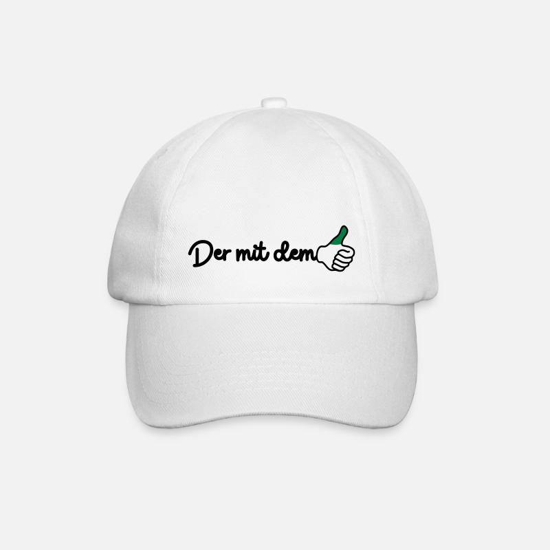 Der mit dem grünen Daumen - Baseballkappe - Weiß/Weiß