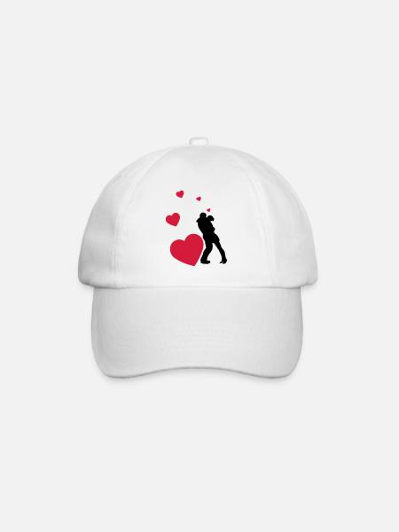 Liebespaar - Baseballkappe - Weiß/Weiß