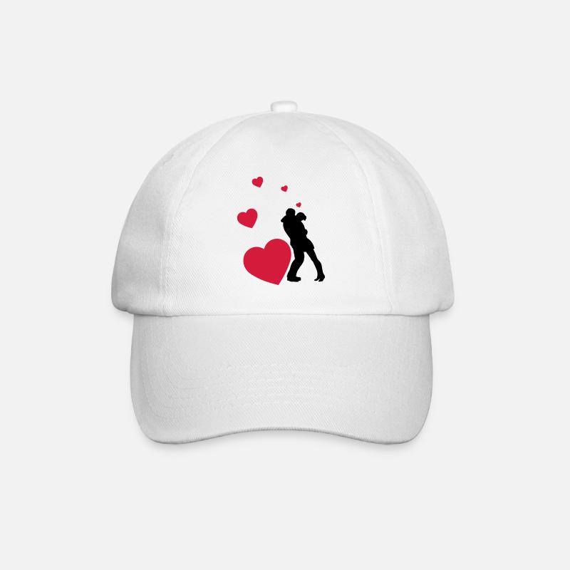 Liebespaar - Baseballkappe - Weiß/Weiß