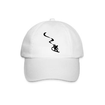 Snowboarder - Baseballkappe - Weiß/Weiß - Vorne
