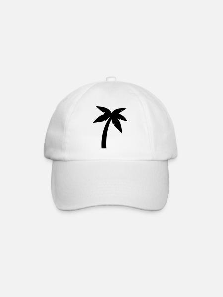Palme - Baseballkappe - Weiß/Weiß