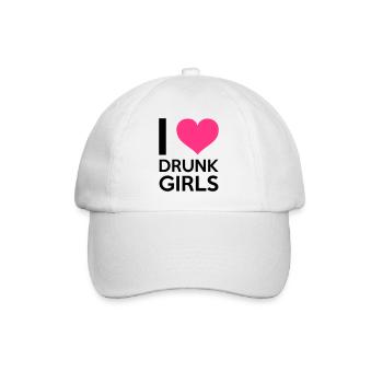 I Love Drunk Girls - Casquette classique - blanc/blanc - Devant
