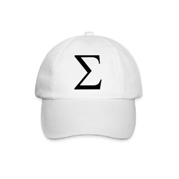 Greek Symbol - Sigma - Baseball Cap - white/white - Front