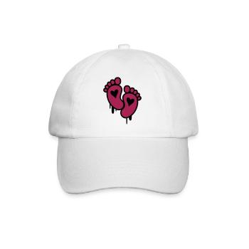 Pieds de bébé coeur symbole bébé - Casquette classique - blanc/blanc - Devant