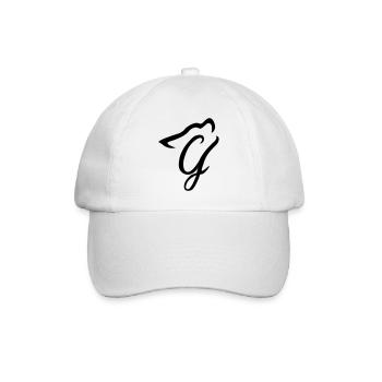 Heulender Wolf mit Gv-Inschrift - Baseballkappe - Weiß/Weiß - Vorne