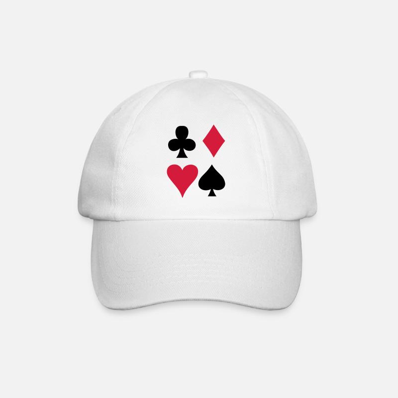 Jeu de Cartes - Carte à jouer - Casquette classique - blanc/blanc
