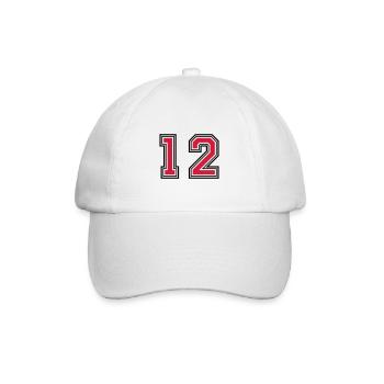 12 symboles numériques - Casquette classique - blanc/blanc - Devant