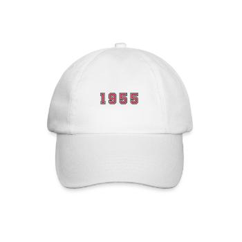 1955 year number - Baseball Cap - white/white - Front