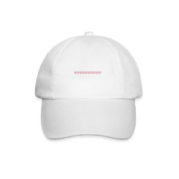 heart line - Baseball Cap - white/white - Front
