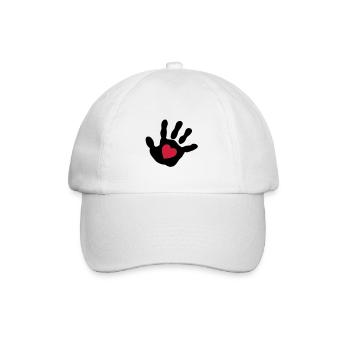 Bébé main - cœur - Casquette classique - blanc/blanc - Devant