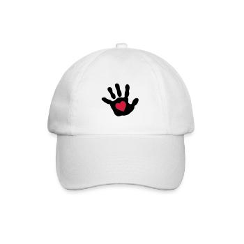 Bébé main - cœur - Casquette classique - blanc/blanc - Devant