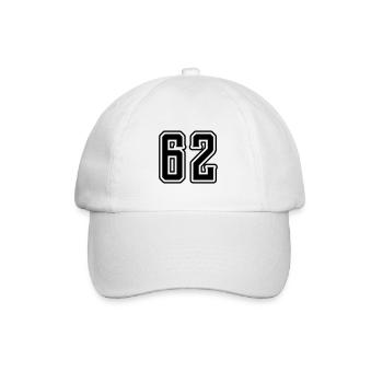 Symbole numérique 62 - Casquette classique - blanc/blanc - Devant