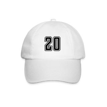 Symbole numérique 20 - Casquette classique - blanc/blanc - Devant