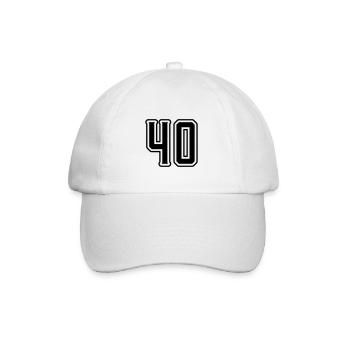 Symbole de 40 chiffres - Casquette classique - blanc/blanc - Devant