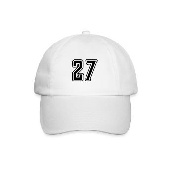 Symbole numérique 27 - Casquette classique - blanc/blanc - Devant