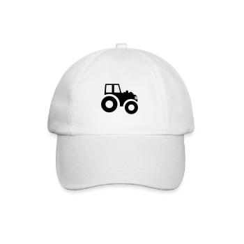 Traktor Symbol - Baseballkappe - Weiß/Weiß - Vorne