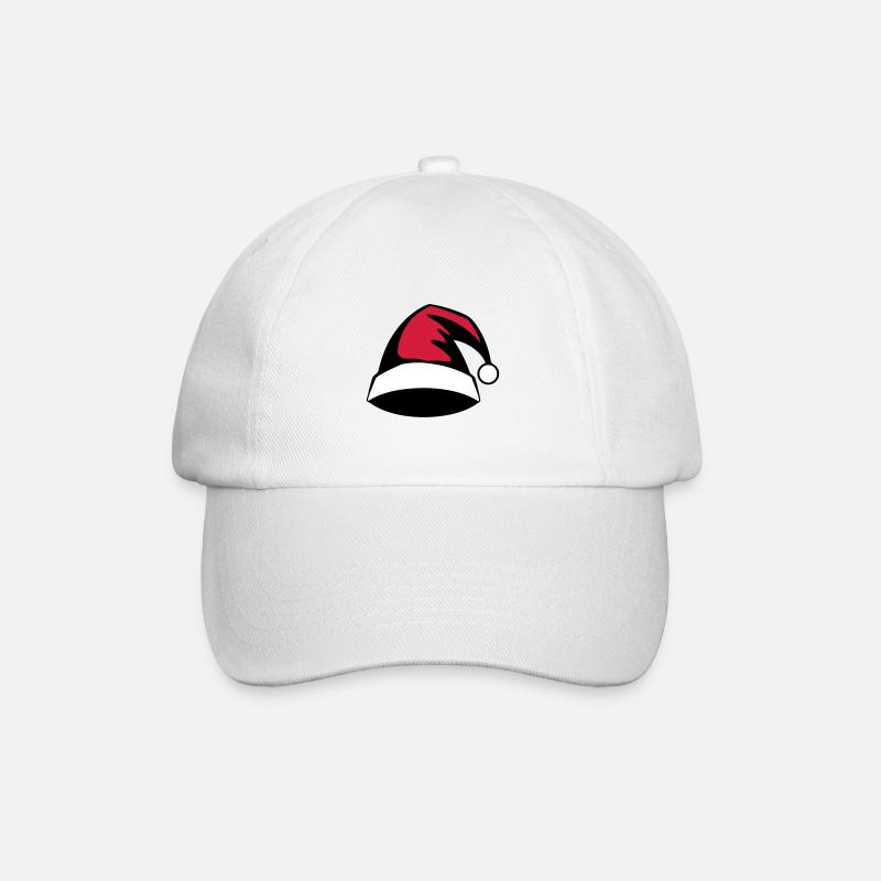 Weihnachten Santa Hut Symbol Mütze - Baseballkappe - Weiß/Weiß