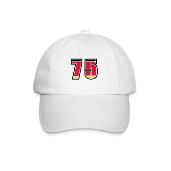 75 Nummer Deutschland Trikot - Baseballkappe - Weiß/Weiß - Vorne