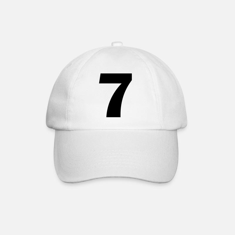 7 - Baseballkappe - Weiß/Weiß