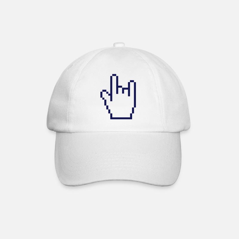 Mano cornuta - Baseballkappe - Weiß/Weiß