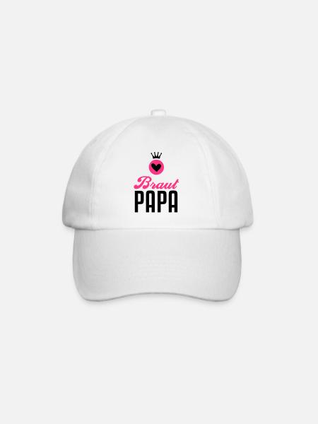 Braut Papa – Braut Vater – Hochzeit – 2C - Baseballkappe - Weiß/Weiß