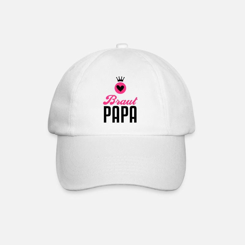 Braut Papa – Braut Vater – Hochzeit – 2C - Baseballkappe - Weiß/Weiß