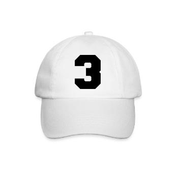 3 - Baseballkappe - Weiß/Weiß - Vorne
