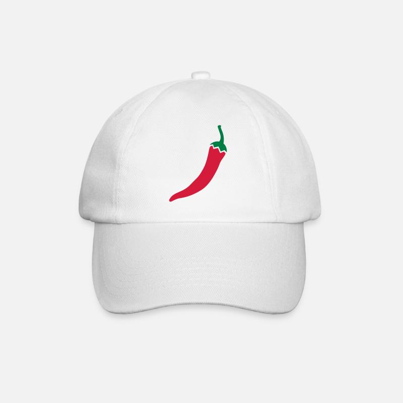 Chilischote - Baseballkappe - Weiß/Weiß