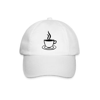 coffee cup - Baseball Cap - white/white - Front