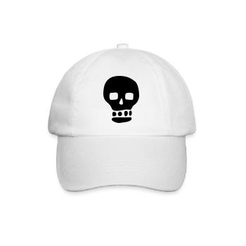 Crâne / Pirate / Hacker - Casquette classique - blanc/blanc - Devant