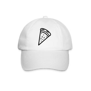 Pizza slice - Baseball Cap - white/white - Front