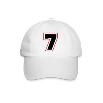 7 nombre symbole - Casquette classique - blanc/blanc - Devant
