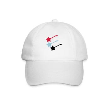 stern gitarren - Baseballkappe - Weiß/Weiß - Vorne