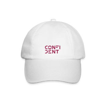 VERTRAUEN - Minimalistische benutzerdefinierte Farbtypografie - Baseballkappe - Weiß/Weiß - Vorne