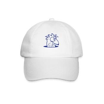 Bird Bottom Hole Funny Goofy Silly Confused Fun - Baseball Cap - white/white - Front
