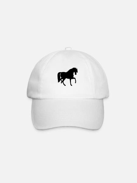 horse - Baseball Cap - white/white